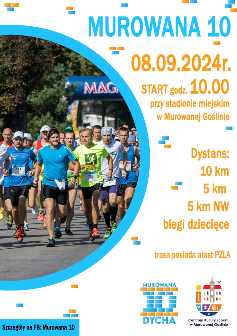 Murowana Dycha 2024: największa impreza Biegowa w Murowanej Goślinie już 8 września!