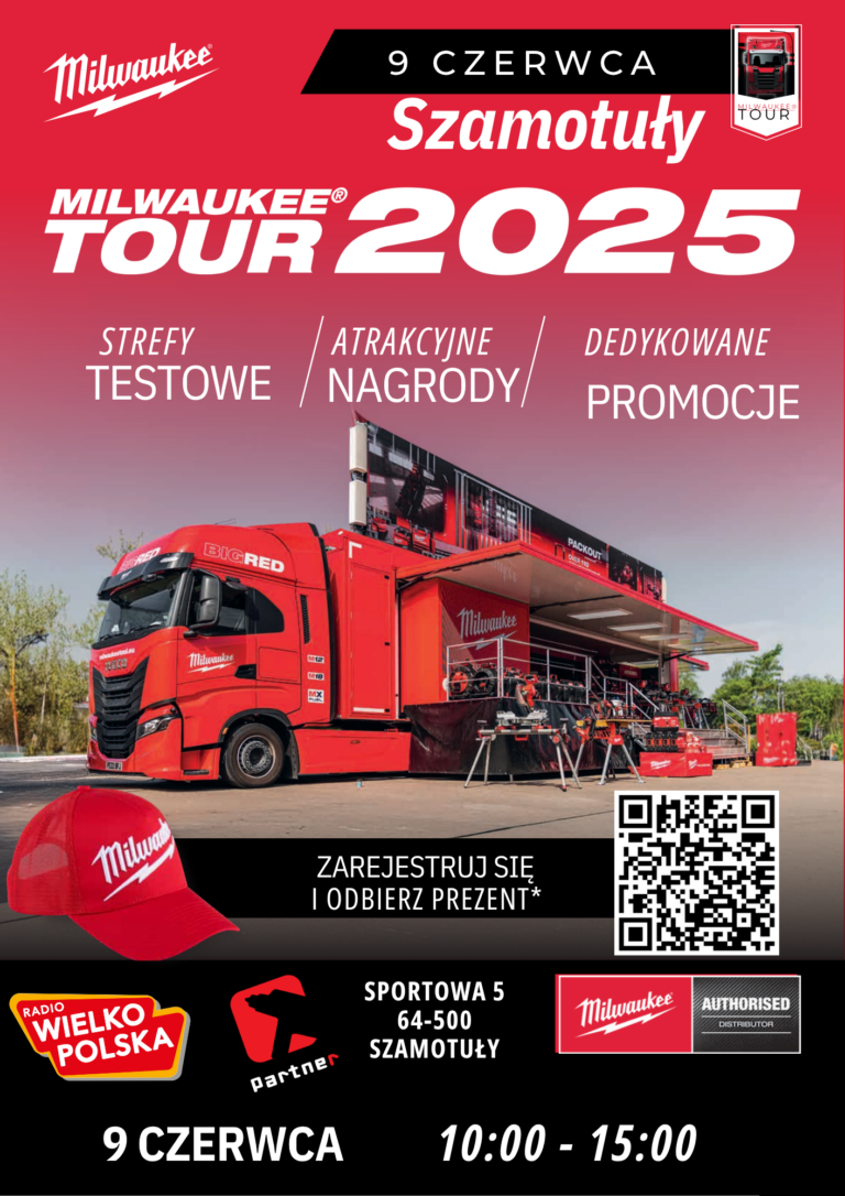 Milwaukee Tour 2025 w Szamotułach – nie przegap największego święta narzędzi w Wielkopolsce!