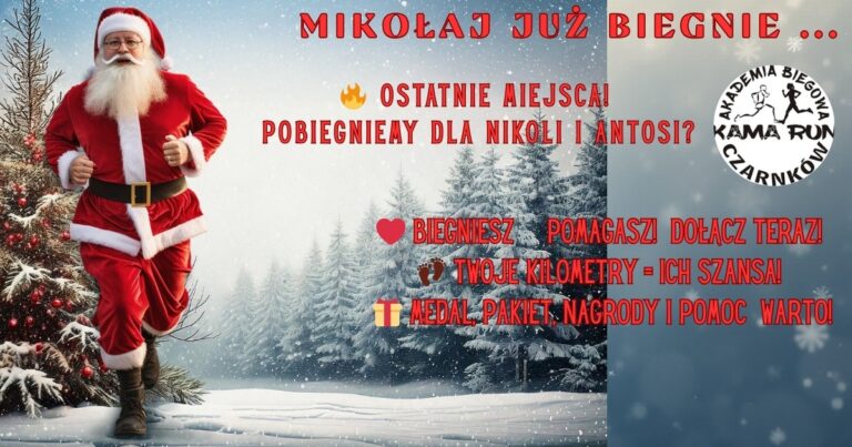 Czerwone czapki gotowe do startu. Ostatnie dni na zapisy do VI Czarnkowskiego Biegu Mikołajkowego