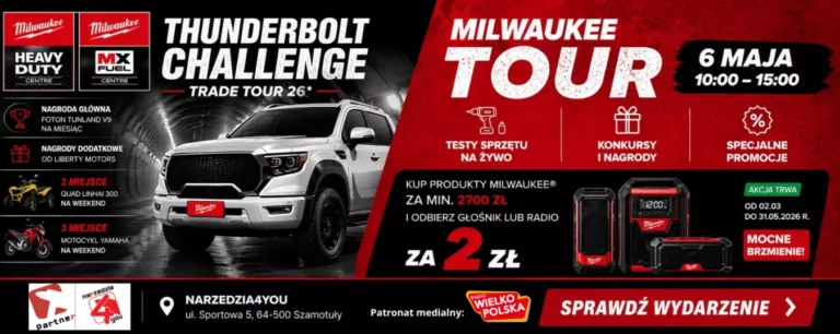 Milwaukee Tour ponownie w Szamotułach. Testy sprzętu, konkursy i specjalne promocje